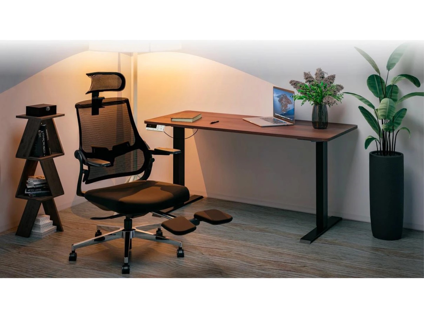 Стіл з електрорегулюванням висоти Mealux PowerDesk Duo Walnut (EVO-242 Duo Walnut /B) — фото 14